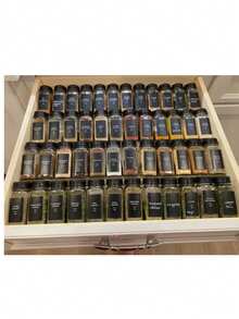 12Pcs 24Pcs 4oz/120ml Glass Spice Jars With Lids Labels, Spice Jars Set, Empty Spice Containers And Square Spice Bottles For Kitchen And Seasoning - Clear - View 2