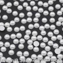 2 mm à 16 mm Perles rondes en ABS beige et blanc, cabochons de perles à moitié plats à moitié ronds, convenant pour la fabrication de bijoux DIY, l'artisanat, les accessoires, les vêtements, les chaussures, les sacs, la décoration des ongles et l'artisanat