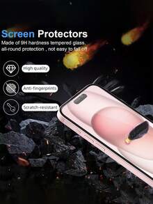 قطعتان من واقي الشاشة عالي الدقة بطبقة مطفأة، متوافق مع هاتف آيفون، طبقة واقية من مادة سيراميكية مطفأة عالية الدقة، مقاومة للبصمات والخدوش، متينة، مادة غير زجاجية، طبقة واقية سيراميكية مطفأة عالية الدقة، واقي شاشة مطفأة كامل التغطية، هدية مطفأة - شفاف - مشاهدة 4