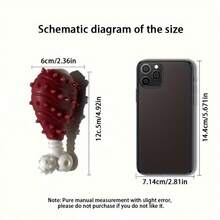 适合小型、中型和大型犬的狗玩具，宠物用品和礼物，用于清洁牙齿的幼犬出牙咀嚼玩具，鸡腿形狗咀嚼玩具，用于清洁狗牙齿的耐用咀嚼玩具