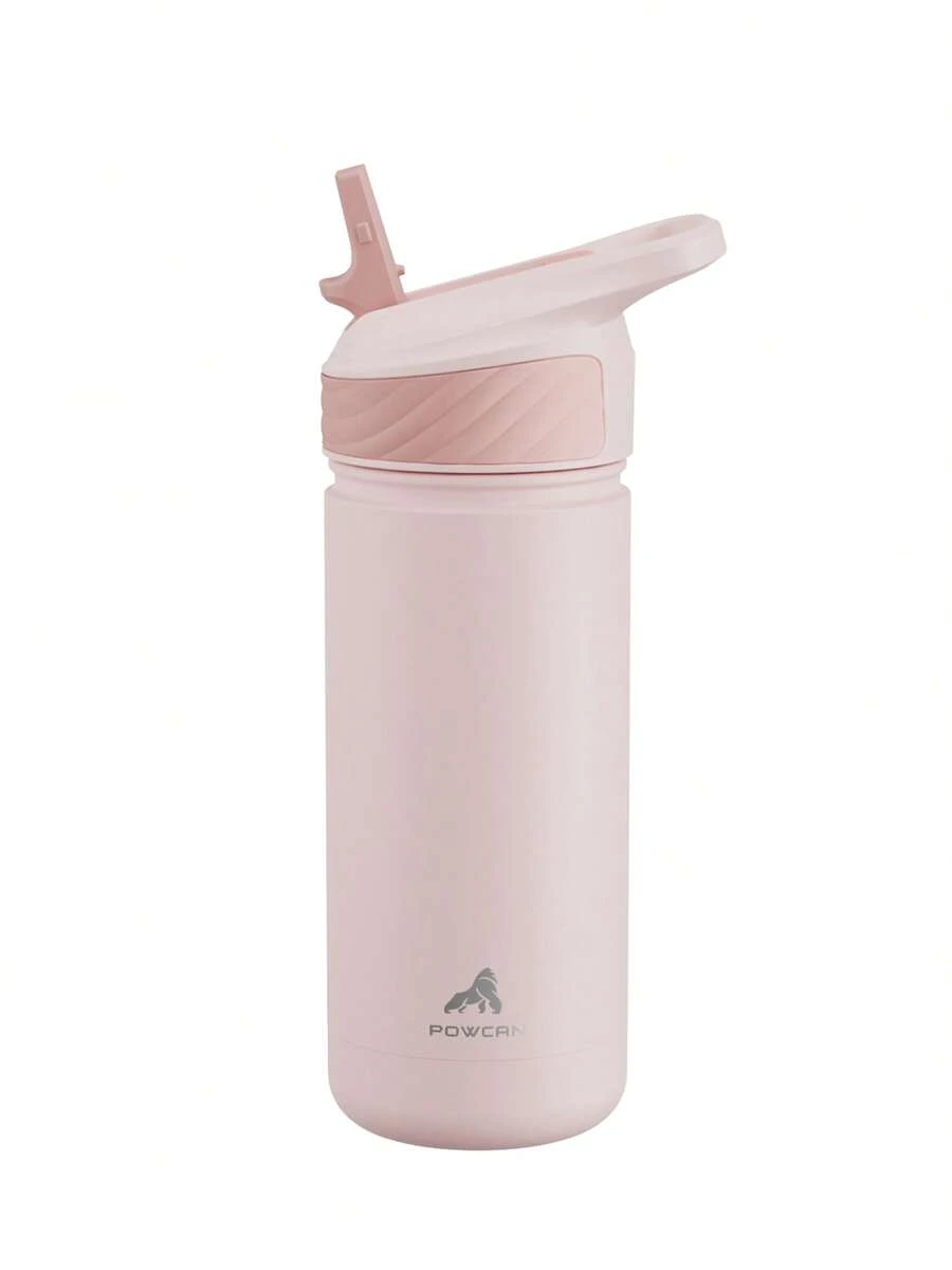 18 oz Insulated Tumbler with Straw – Stainless Steel Water Bottle, Leak-Proof Double Wall Coffee Cup, Keeps Cold for 24H, Fits Car Cup Holder, Reusable Travel Mug for Sports, Gym, School, and Travel - 粉色 - 查看 1