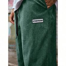 Men's Solid Color Casual Everyday Trousers Men's Streetwear Pants, Boy Friend Gifts, Back To School - 綠色 - 查看 6
