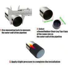 16Pcs 1 Inch (25mm) Round Rubber Chair Leg Tips Caps, Chair Table Leg Covers Floor Protectors, Chair Leg End Caps For Furniture, Chair, Table - 25mm (1"), 16 Pieces - View 3