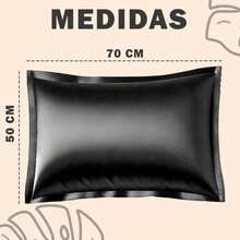Kit 4 Satin Silk Pillowcases With 4 Flaps 50x70cm Anti-Frizz Pillow Cover For Soft Hair And Skin - 乾枯玫瑰色 - 查看 3