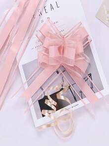 10个装 - 丝带蝴蝶结礼品包装丝带 - 可重复使用的生日丝带蝴蝶结，适用于盒子、装饰、礼品包装、婚礼篮、生日派对礼物、圣诞礼物，是圣诞派对的完美之选（粉色） - 彩色 - 查看 3