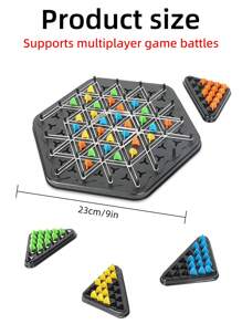 1 套 23 厘米/9 英寸随机颜色链条问答游戏，2-4 人游戏，成人家庭游戏，弹力带游戏，家庭之夜互动益智游戏，旅行棋盘游戏（不含游戏说明） - 彩色 - 查看 4