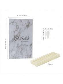 160色卡展示，含240片假指甲 - 白色 - 查看 6