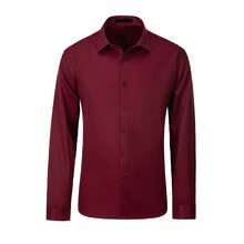 Elegant Men's Suit For Anniversary Graduation Season New Product Men's Shirt Solid Color Versatile Banquet Festival Daily Men's Suit Wedding Tuxedo Formal Long-Sleeved Outfit Men Single-Breasted Size XS-XXXL 1PC Clothes For Men - Đỏ đậm - Xem 1