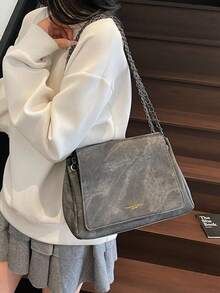 1个高端时尚百搭复古大容量链条单肩包，适合女性日常通勤 - 彩色 - 查看 10