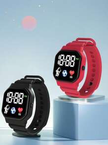 2 件/1 件宇航员宇航员运动休闲 LED 数字显示电子手表，适合儿童和青少年，适合日常生活中的各种风格，万圣节、圣诞节、情人节、母亲节、节日礼物的最佳选择