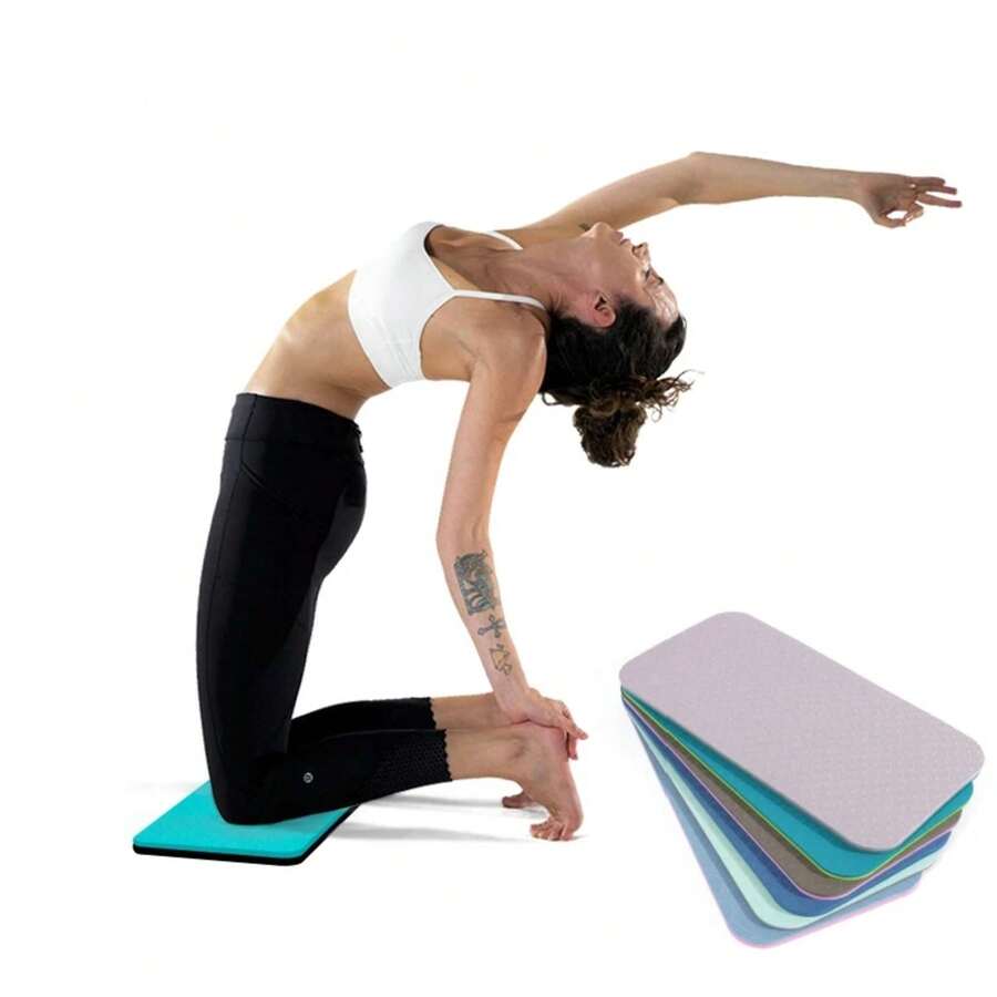 Rodillera de Yoga, cojín suave de TPE, almohadilla protectora de soporte para codo, pierna, brazo, ejercicio de equilibrio, Fitness, entrenamiento, estera de Yoga, 2 uds. - Morado - Ver 1