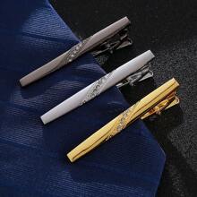 1pc/3pcs Silver, Gold, Black Color Men's Fashion Tie Clip, Groom Tie Clip, Metal Business Professional Security Tie Clip, Suitable For Wedding, Groom, Wedding Day, Daily Wear, Business Formal, Party