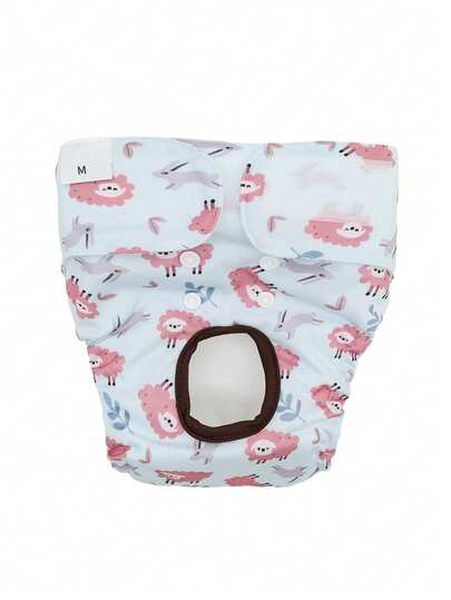 1pc Luxury Washable Reusable Dog Diaper (Fashionable Pattern) - Female Dog Diaper, Dog Diaper