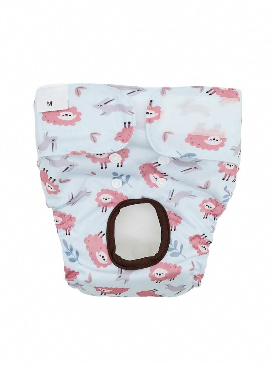1pc Luxury Washable Reusable Dog Diaper (Fashionable Pattern) - Female Dog Diaper, Dog Diaper - Multicolor - View 1