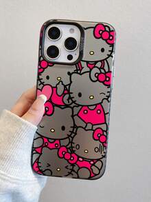 SANRIO IP元素防震时尚手机壳 猫咪元素时尚手机壳 IP元素时尚手机壳 KT猫激光壳 磨砂渐变蝴蝶结小猫全身防震手机壳 春季礼物 生日 国际版 非国内版 春季派对礼物 生日 - 黑色 - 查看 2