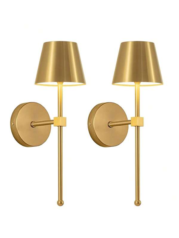1pc Wireless Rechargeable Wall Lamp, 1800mAh Large Capacity Battery, USB Charging LED 3-Color Dimming Wall Lamp, Detachable Lamp Head Iron Art Wall Lamp, Suitable For Corridor, Indoor Background, Stairs, Balcony, Cafe, Bedroom, Bedside