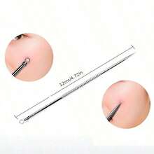 4-Piece Professional Blackhead Removal Set - Acne Removal Tools For Whitehead Acne Removal - Deep Cleansing And Skin Cleansing Tools For Acne Removal - Beauty Tools - 銀色 - 查看 9