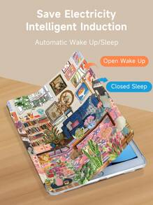 可爱动物图案平板电脑保护套,适用于 iPad 9.7/10.2/10.5/10.9/12.9/Pro 11(第十代)、Galaxy Tab S6 Lite 10.4、Kindle Paperwhite(第十二代,2024 年发布)、Kindle(第十一代,2022 年发布),柔软防震,带智能支架/自动唤醒/睡眠功能 - 彩色 - 查看 5