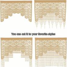 39*79英寸花边蕾丝门帘，适用于门道、房间隔断、门道嬉皮窗板、房间隔断、墙壁衣柜窗帘，适用于卧室壁橱门窗帘装饰 - 香檳色 - 查看 5