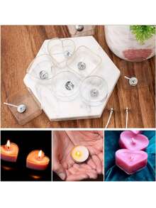 High-Transparency Flame-Retardant Plastic Candle Cups, Hand-Made For Creating A Romantic Atmosphere. Available In Various Styles Such As Round, Heart-Shaped, And Square.
