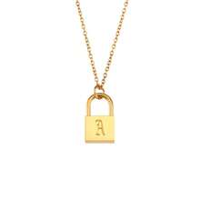 Ins Fashion Versatile Necklace Hip-Hop Multi-Layer Stainless Steel Letter Concentric Lock Necklace - Chữ H - Xem 6