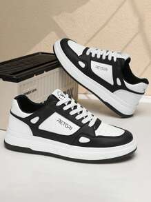 男士时尚百搭休闲运动鞋，防滑耐磨舒适透气青少年运动鞋，2000 年代风格