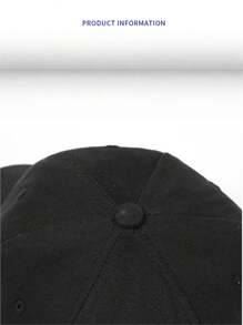 1pc Unisex Minimalist Baseball Cap, Soft Top Sun Protection Hat, Suitable For Spring/Summer - Black - View 7
