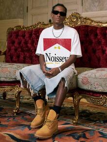 American Retro Y2K! Noissey Cigarette Printed Double Sided 180g Pure Cotton Round Neck Short Sleeve T-Shirt, Funny White Graphic Tee, Breathable, Comfortable And Skin-Friendly Fabrics Suitable For Summer Wear And As A Gift - trắng - Xem 3