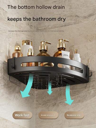 三件套转角淋浴置物架，转角淋浴收纳架，浴室储物架，室内淋浴架，洗发水架，厨房浴室收纳盒，淋浴篮，节省空间的三角形转角架 - 耐用的壁挂式浴室洗发水、肥皂和化妆品收纳架 - 安装简便，防滑设计，浴室配件，家居浴室装饰