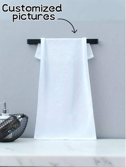 1 pieza Toalla de baño personalizada y personalizada - Ultra suave, de secado rápido y resistente a la decoloración, tejida apretada - Perfecta para el baño y el uso deportivo, ideal para la decoración del hogar en vacaciones, toallas de ducha para salón de belleza, hotel deportivo, artículos esenciales para el hogar, toalla, cuidado de la piel