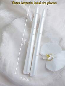 2 nến sáp trụ ngọc trai 25cm & 30cm, nến thơm, nến sáp ngọc trai không khói lãng mạn châu Âu để trang trí bàn - trắng - Xem 13