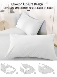 1 funda de almohada suave, funda de almohada de tamaño estándar, cierre de sobre, resistente a las arrugas, el desvanecimiento y las manchas, sin incluir el relleno de la almohada, decoración de otoño, decoración de habitación, de vuelta a la escuela, útiles escolares, blanco, rosa, negro, azul marino, beige, gris, verde, azul, verde