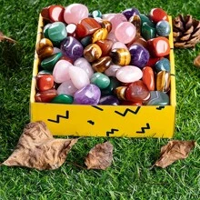 Natural Bulk Assorted Tumbled Polished Stones,Chakra Set, Real Raw Stones BirthdayGifts For Reiki Yoga Beginners Crystal Set