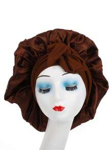 1pc Luxurious Satin & Silk Bonnet For Sleeping - Adjustable Comfort Fit With Tie Band - Unisex Night Hair Protection For Men & Women Home Bathroom Decor Spring Summer Autumn Winter Shower Towels For Beauty Salon, Hotel Sports,Home Essentials, Towel, Skin Care