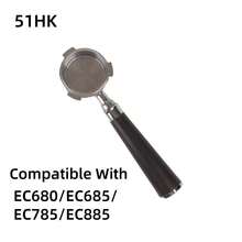 1 قطعة مرشح قهوة إسبرسو بدون قاع بثلاث آذان مناسب لآلات إسبرسو ديلونجي ديديكا EC680/EC685، مرشح إسبرسو بدون قاع من الفولاذ المقاوم للصدأ