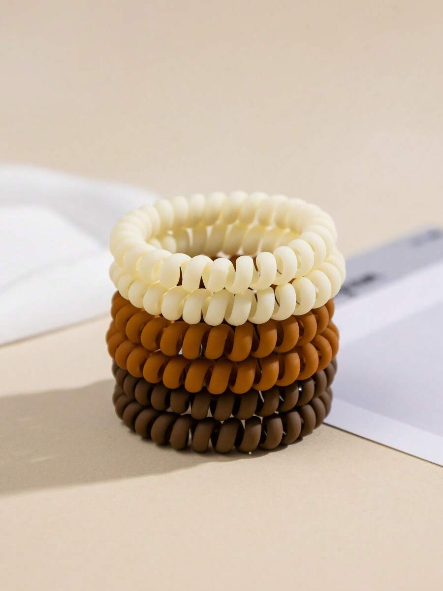 6PCS Matte Gradient Multicolor Spiral Hair Ties Set, Scrunchies For Hair No Damage Elastic Hair Ties Accessories, Women's Seamless Ponytail Holders, Korean Style Cute Hair Ties (Pink Blue Purple Orange Brown Black), Hair Elastics, Hair Rubber Bands, Hair Rope, Elastic Hair Tie, Beautymakeup, Hair Accessories, Home Beauty Women Accessory Gifts ,Head Piece