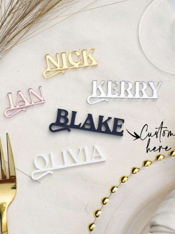 Personalized Glass Decor Laser Cut Name Custom Wine Glass Decoration Wedding Table Nameplate Place Setting Gift For Guests