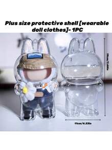 1PC Acrylic Standing Display Case For Labubu 2025 - Dustproof Protective Cover For The Monsters Doll Collectibles, Clear Pendant Holder, Excludes Dolls - Single Pack