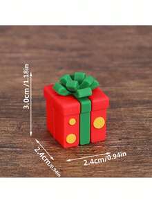 1 Set Or 1 Piece Christmas Teddy Bear Cake Decoration, Christmas Red Sweater Green Shirt Teddy Bear Ornament, Red And Green Striped Arch Gift Box Cake Decoration, Suitable For Baptism Birthday Cake Decoration, Christmas Theme Cake Decoration (Please Use With Tray Or Tube) - Multicolor - View 16
