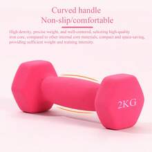 2 件 1/2KG 哑铃 + 1 件阻力带，家庭健身套装初学者纤细手臂肩部训练便携式塑形锻炼器材。 - 彩色 - 查看 7
