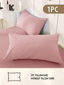 1 funda de almohada suave, funda de almohada de tamaño estándar, cierre de sobre, resistente a las arrugas, el desvanecimiento y las manchas, sin incluir el relleno de la almohada, decoración de otoño, decoración de habitación, de vuelta a la escuela, útiles escolares, blanco, rosa, negro, azul marino, beige, gris, verde, azul, verde