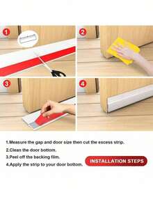 1 Piece Under Door Draft Guard - Under Door Premium Door Sweep/Weather Strip Door Seal Bedroom Door Seam Wind Guard Warmth And Insect Resistant Soundproof Seal (Save Energy - Quick And Easy Installation) Door Strips Ideal For Keeping The Cold Out - Multicolor - View 6