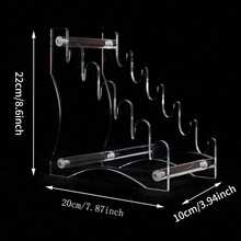 1 st knivdisplayställ i akryl, knivdisplayställ i flera lager, displayställ för fällknivar, förvaringsställ för plexiglasknivar, knivdisplayställ köksartiklar kökstillbehör kök köksverktyg - transparent - Visa 3