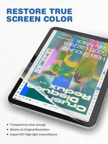 ZYONS 2 piezas Protector de pantalla para tableta, película mate tipo papel, compatible con Apple Pencil, película suave no de vidrio, anti-arañazos, cobertura de pantalla completa, anti-huellas, compatible con iPad de 11.a generación 2025 A16/ 10.a generación 10.9"/ Air 13 11 M5 M4 M3 M2 2026 2025 2024/ Pro 12.9"/ Mini 2024 - 2 piezas - Ver 6