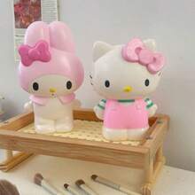 1 件 Sanrio 可爱收纳盒、Melody 和 Hello Kitty 多功能收纳盒、珠宝盒、卡通桌面笔筒文具收纳盒、化妆刷架、桌面装饰，适用于办公室、卧室、浴室和客厅，送给女性的精美节日礼物收纳整理器旅行节日必备秋季装饰秋季万圣节 - 彩色 - 查看 2