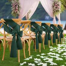 20pcs Satin White Chair Sash Bows, 7 X 108 Inches (17.8 X 274.3 Cm) Universal Chair Ribbons, Suitable For Weddings, Parties, Banquets, Restaurants, Events, Daily Decoration - Multicolor - View 13
