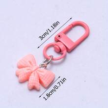 10 件生动的蝴蝶结钥匙扣 - 彩色树脂龙虾扣钥匙扣，带可拆卸环，非常适合背包和配饰，背包配件 | 生动的蝴蝶结设计 | 耐用的塑料钥匙扣，钥匙扣配件 - 彩色 - 查看 1