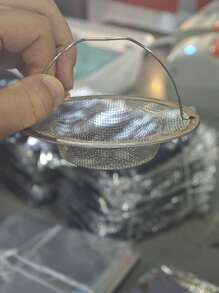 Stainless Steel Kitchen Sink Strainer, Drain Filter, Food Debris Catcher, Sink Stopper, Garbage Disposal Cover - Silver - View 7