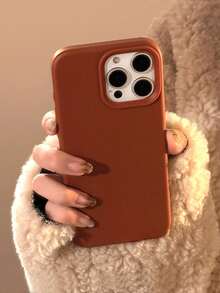 Ốp điện thoại màu đỏ táo tàu cao cấp, tối giản, thanh lịch, tương thích với iPhone 16 Pro Max/16 Pro/16/16 Plus/15/15 Pro Max/15 Pro/15 Plus/11/12/13/14 Pro Max/XS/XR/11 Pro/11 Pro Max/12 Pro/12 Pro Max/13 Pro/13 Pro Max/14 Pro/14 Pro Max/14 Plus, vỏ mềm, thiết kế sáng tạo dành cho cả nam và nữ, chống nước, chống sốc, chống rơi vỡ và chống trầy xước. - Phiên bản nâng cấp màu đỏ - Xem 2
