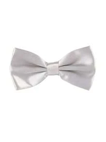 1pc Men's Business Casual Suit Set With Classic Bow Tie, Wrinkle Resistant, Polyester Fiber Blended Fabric, Suitable For Office Commute, Banquets, Business Events, Multiple Colors Available